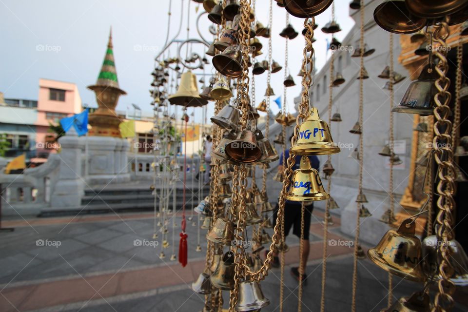Wishing bells in temple