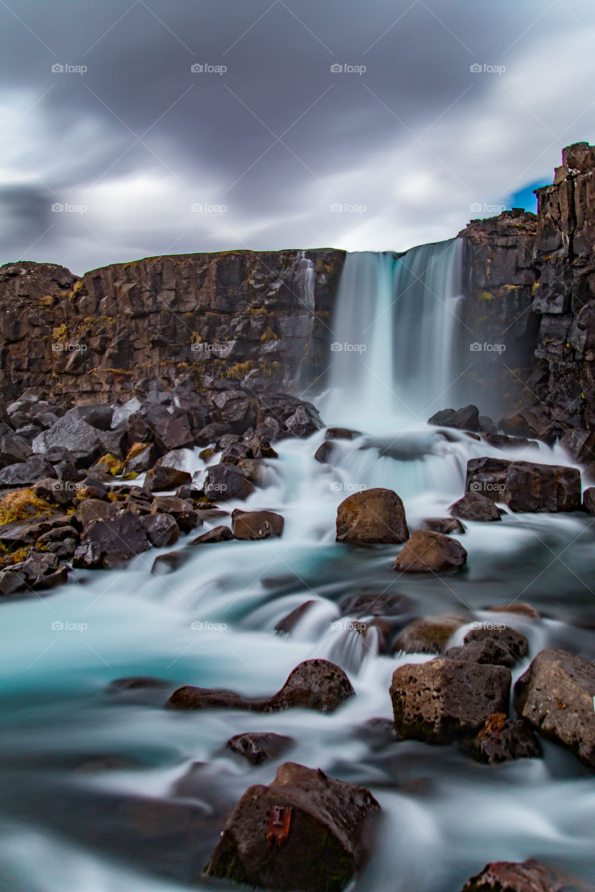 Waterfall in one of Iceland’s national parks