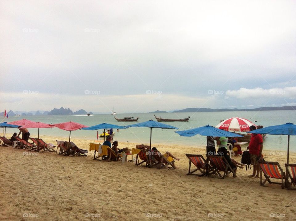 Relaxing on the beach