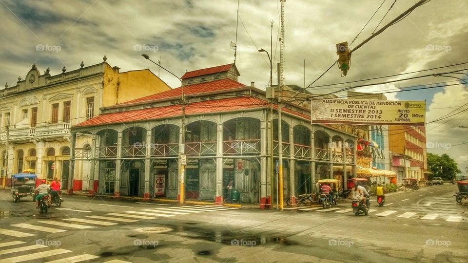 house, iron Eiffel iquitos, peru, square, plaza, armes, de armes