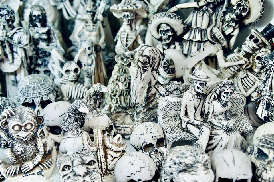 Day of the Dead sculptures.