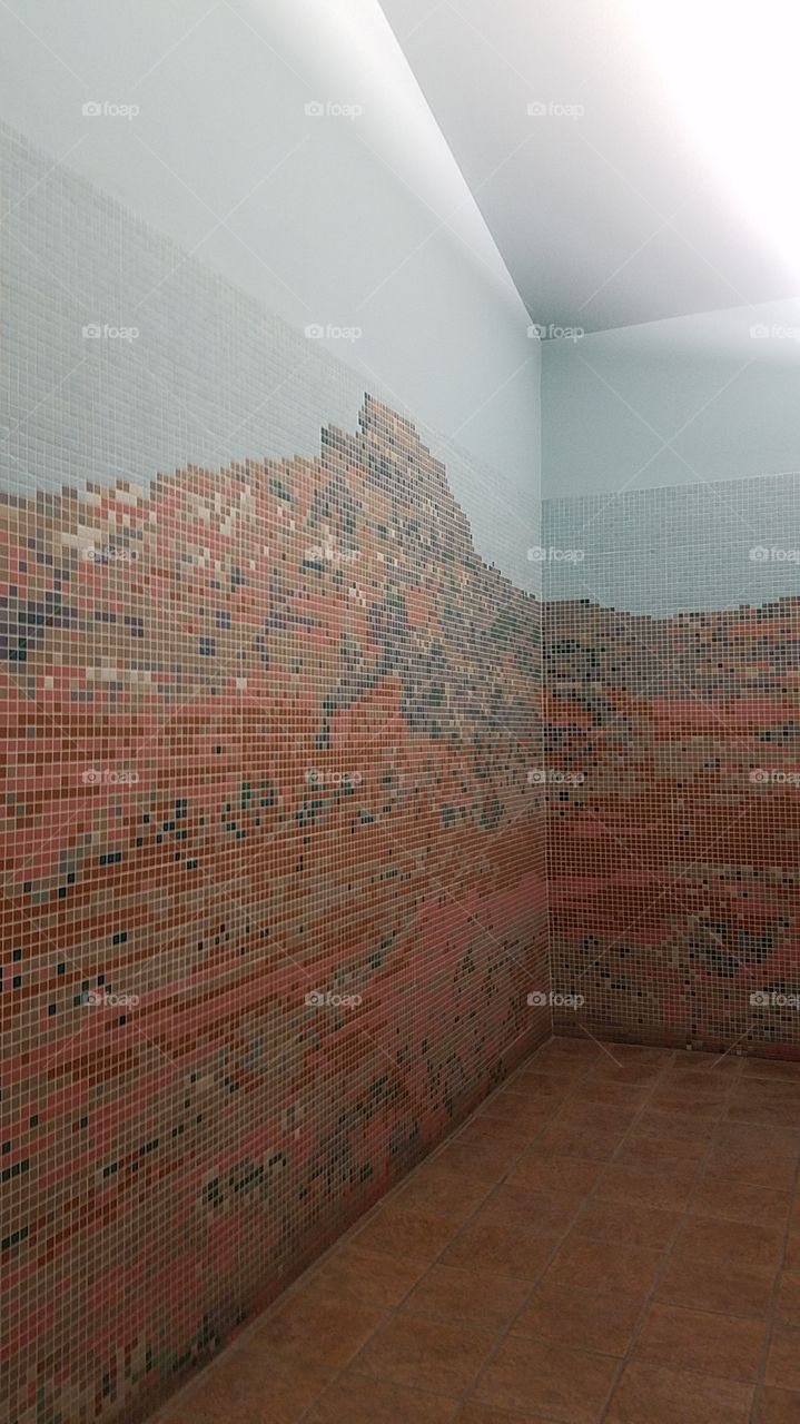 bathroom wall