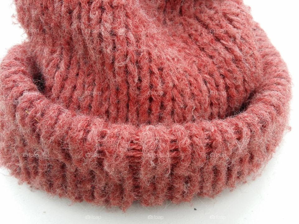 Close-up of knit hat