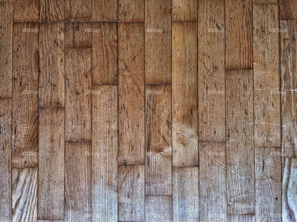 Close up of a wooden brown floor 