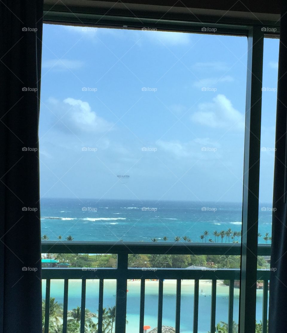 A room with a view at Atlantis in the Bahamas