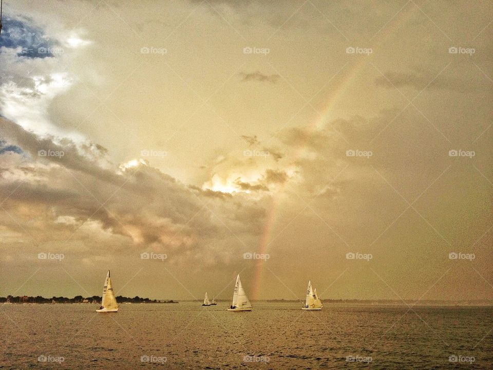 Sailing into the rainbow