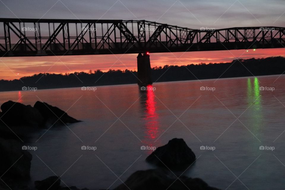 The ole railroad across the Mississippi river