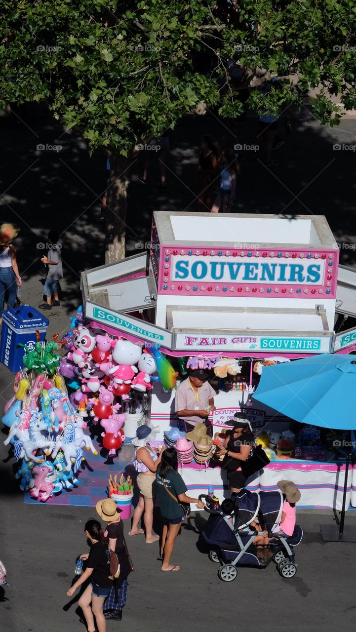 People at the souvenir shop.