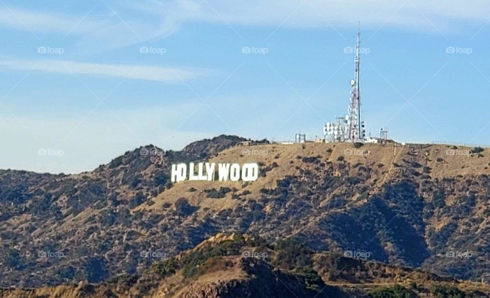Hollywood sign from the Griffith Observatory. 