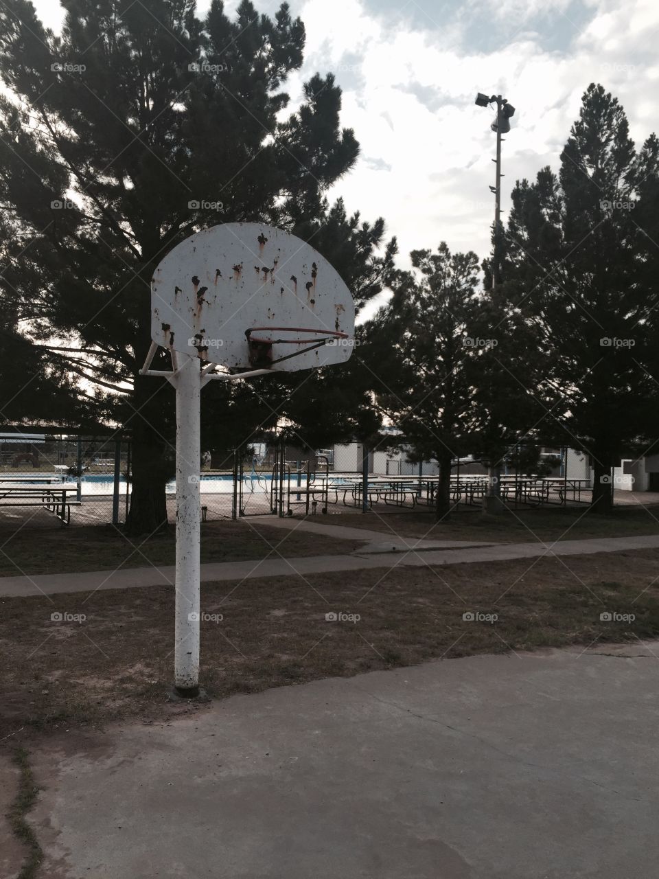 Exercise. Public basketball court in Barstow, Texas
