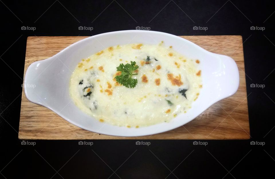 I love Spinach cheese for this dinner.