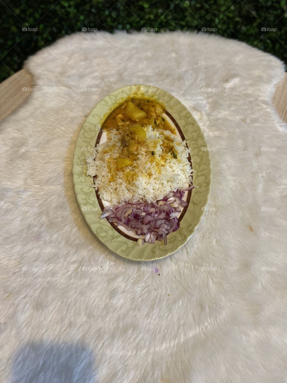 Delicious dinner raic with Edam vegetables and onion 🥔🧅