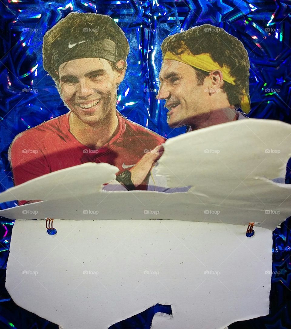 the face book of the TWO top 1 tankers in tennis Sport.
   they names are ROJER FEDERER and RAFEL NADAL.
    it's the first book entire the worldwide on theirs and no one like this in the world till now.
