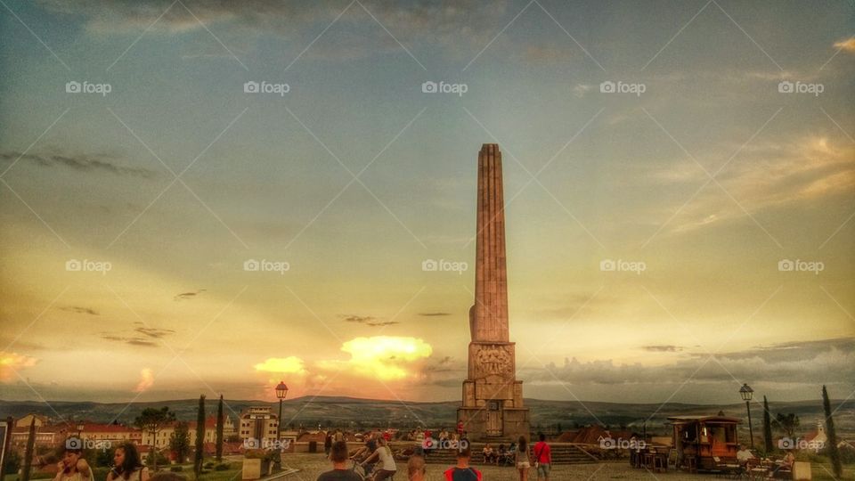 obelisk, Horea, Closca, Crişan, albaiulia, sunset,