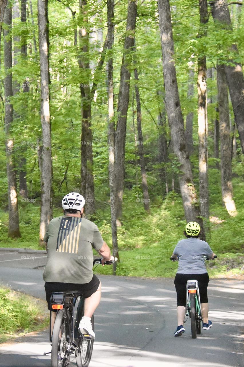 Bike riding in the park