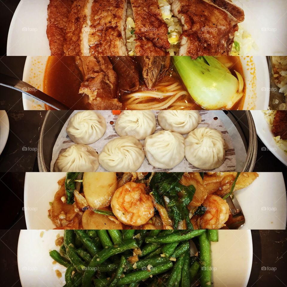 Slices of Heaven. Dishes ordered from the world-famous Din Tai Fung restaurant 