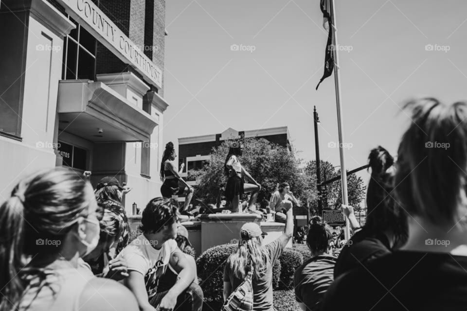 Court house square protesters 