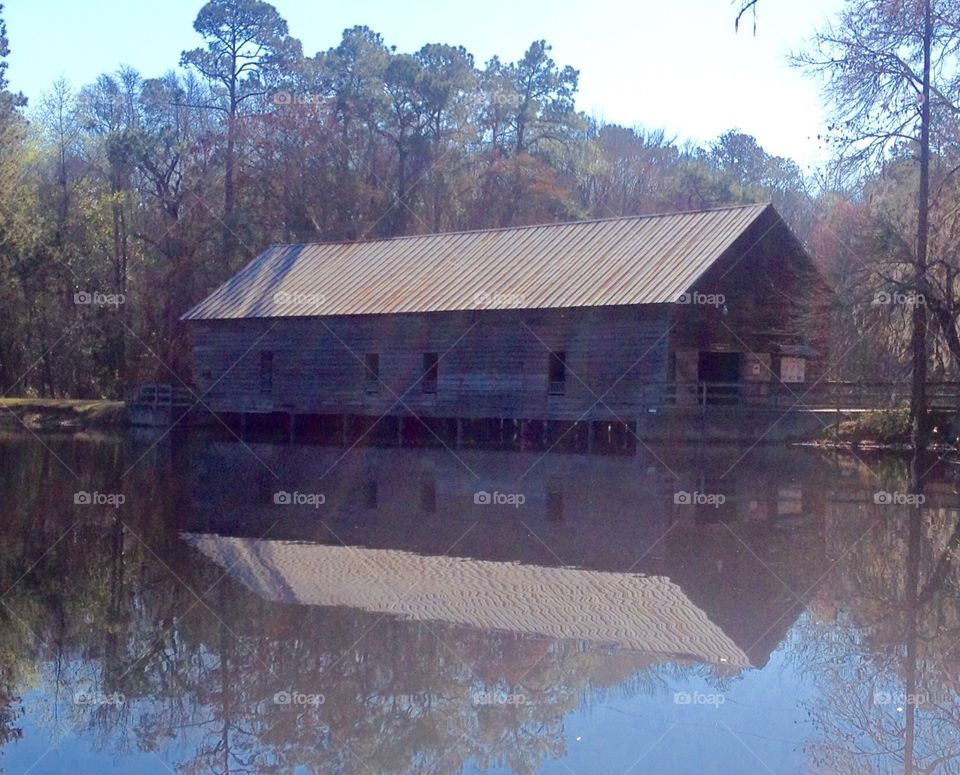 Old Grist Mill Reflected 