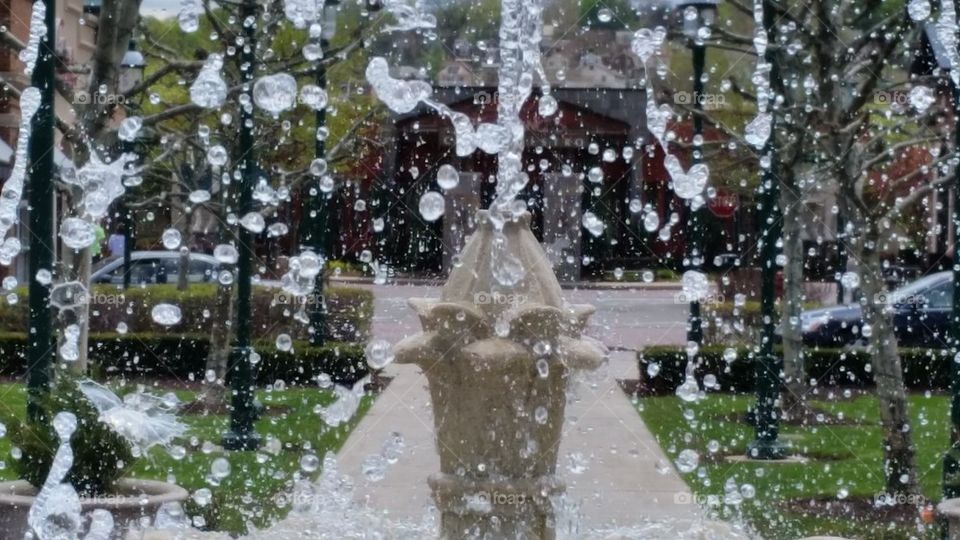 water droplets falling