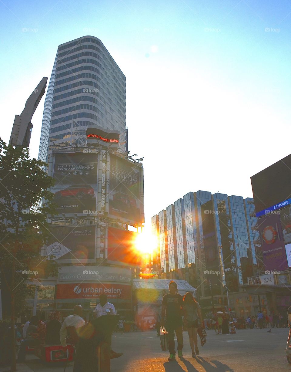 Downtown Toronto sunset 