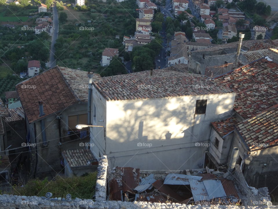 shadow on a house in calabria