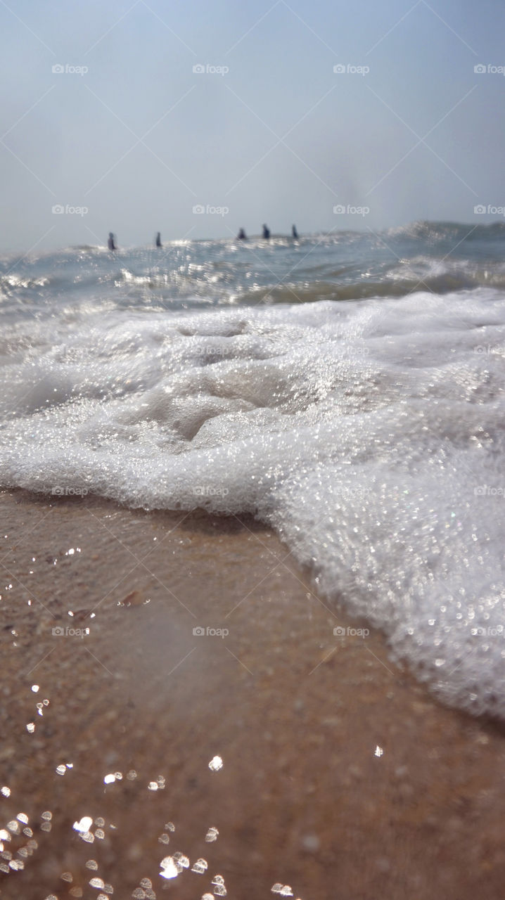 Sea foam wave