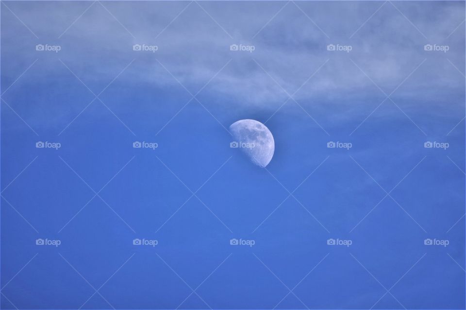 Moon in the clouds