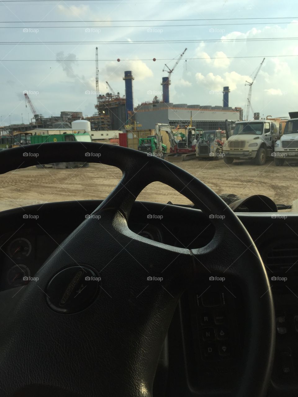 Crystal River, Florida, LNG Power plant Construction Oct/2017 to Dec/2017 view from the truck