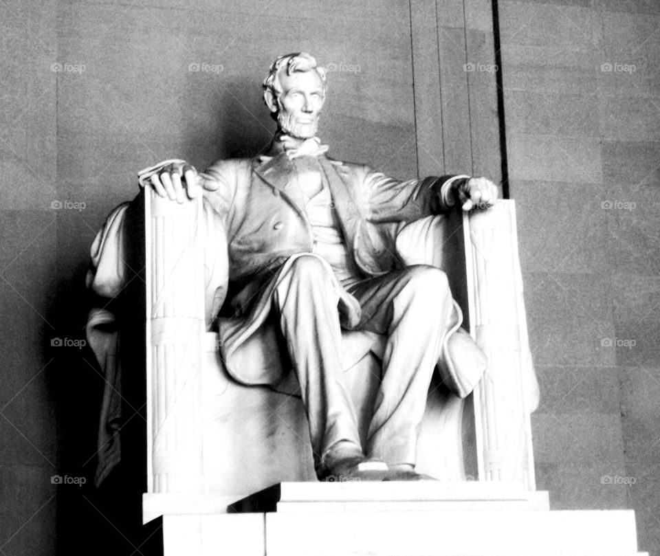 Washington DC Lincoln memorial classic black and white 