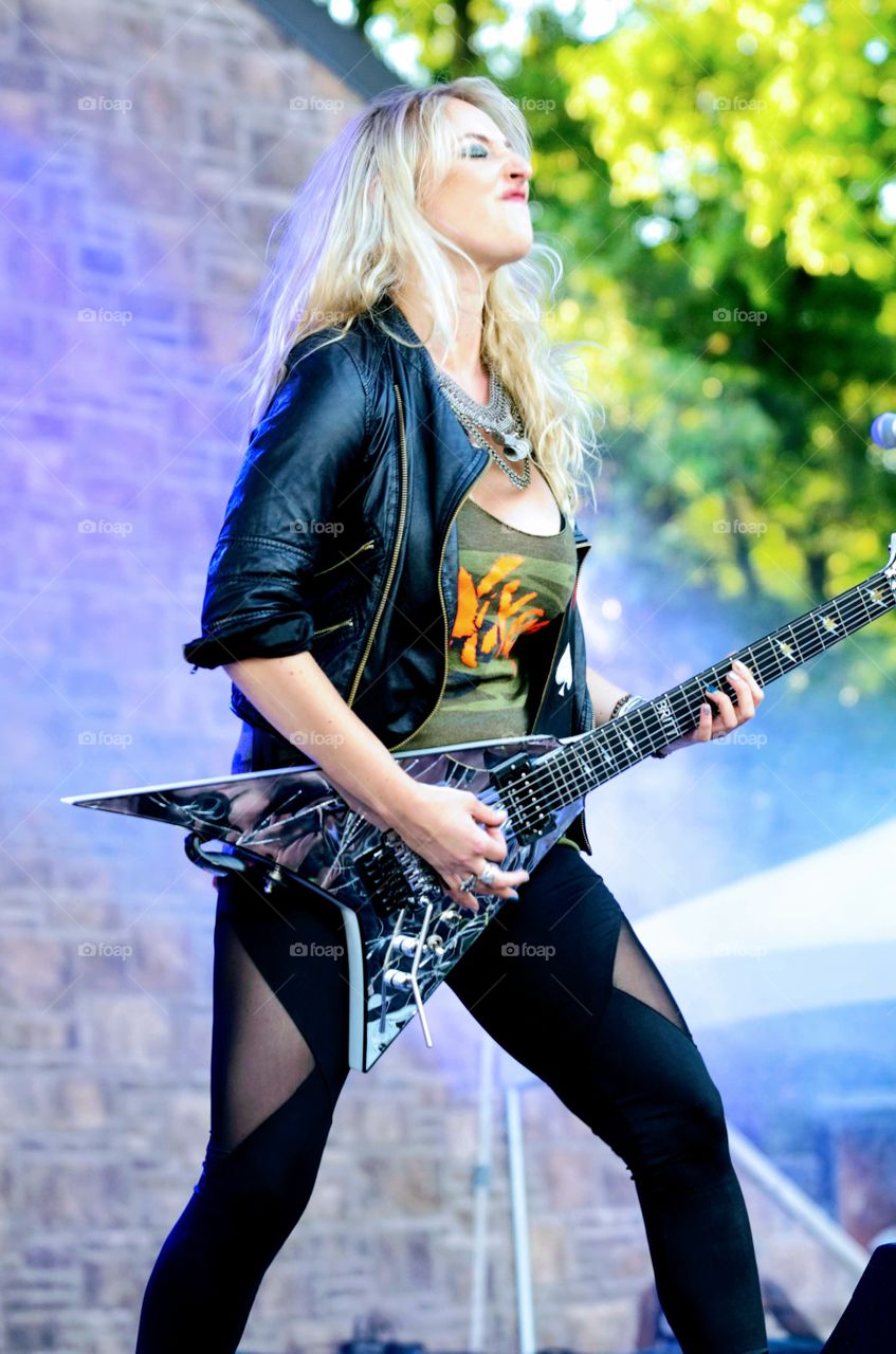 Female RockStar Guitar Player