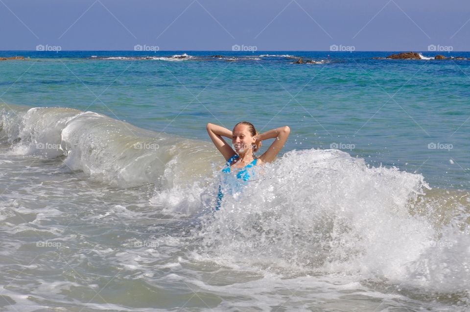 Swimming on Mediterranean Sea