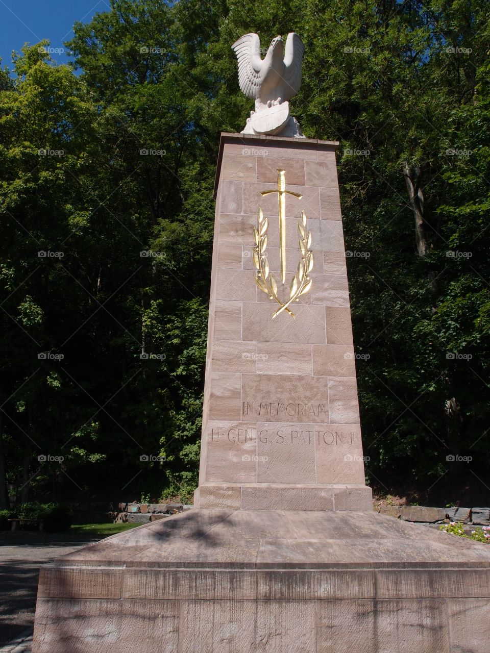 A monument to American World War II General George Patton in Luxembourg. 