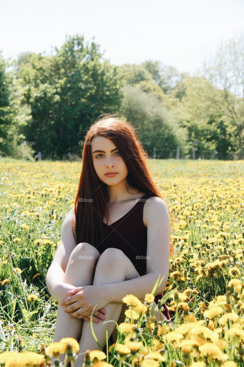 Me in a flower field 