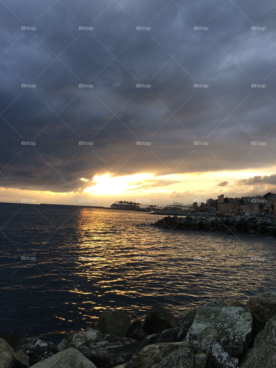 Tramonto sul mare di Pegli 