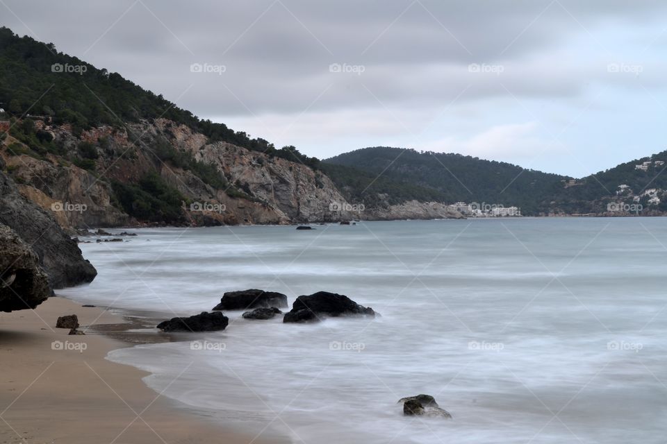 Aigues Blanques beach in Ibiza, Spain