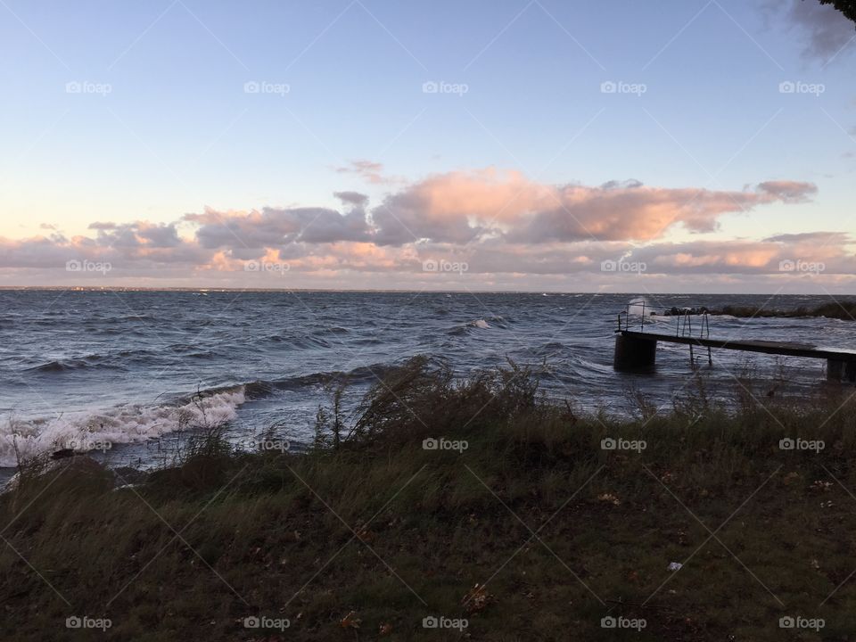 Stormy weather at Baltic sea
