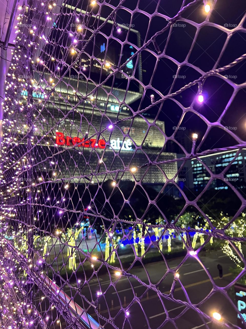 Christmas lights outside the mall in Taiwan