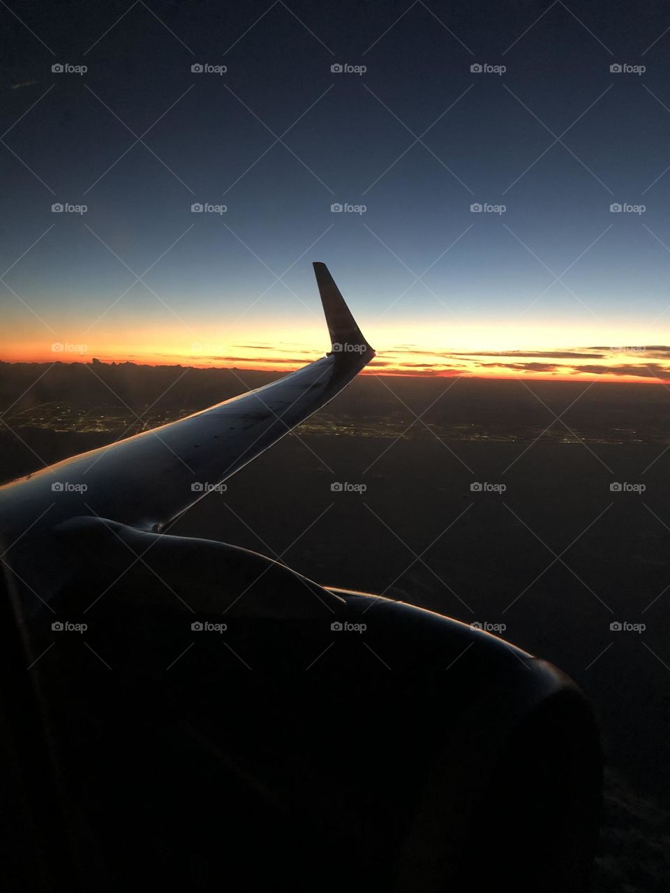 Flying on an airplane