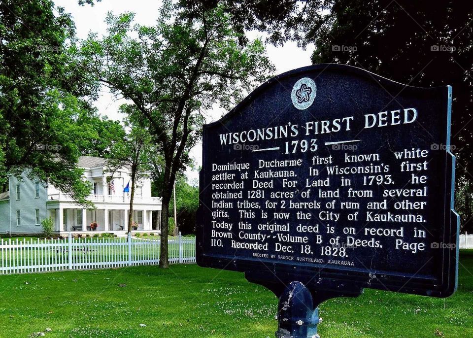 Wisconsin's First Deed