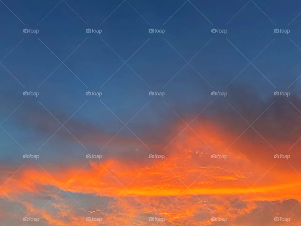 Spectacular sunset after a hurricane.
