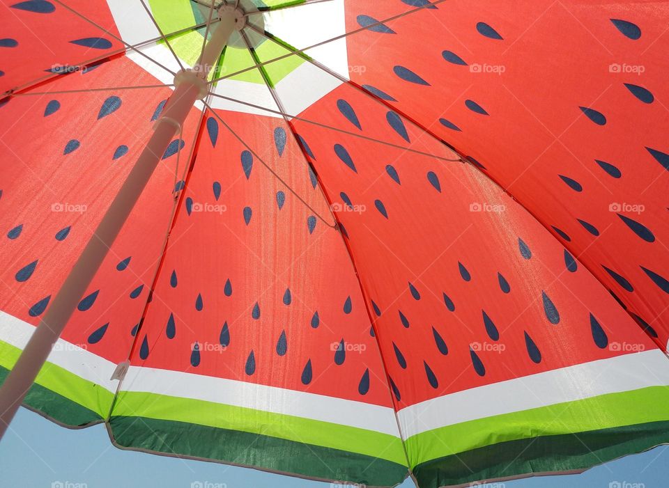 beach umbrellawatermelon