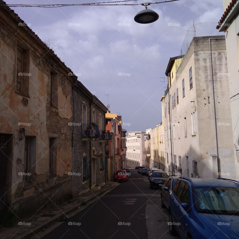 Some houses in the center of Nuoro