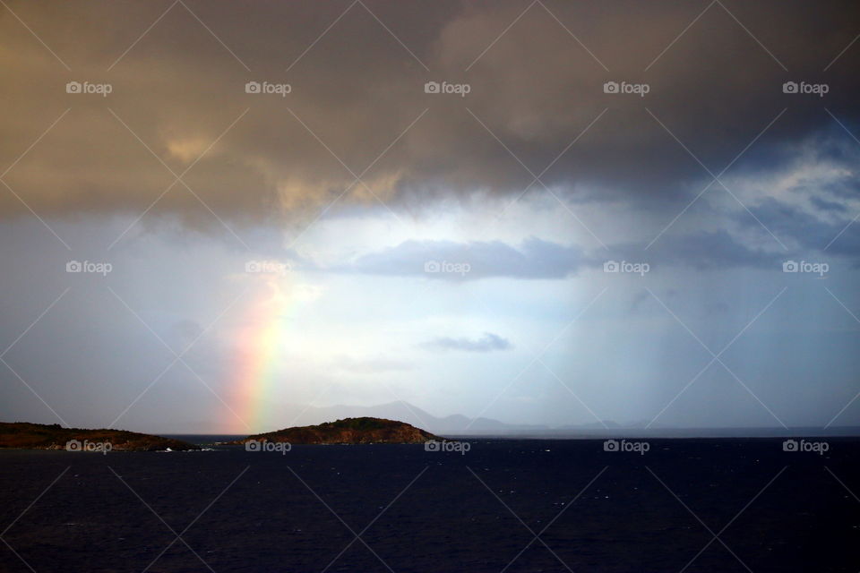 Rain and Rainbow in the Caribbean