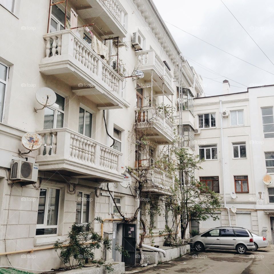 White buildings of an Old city