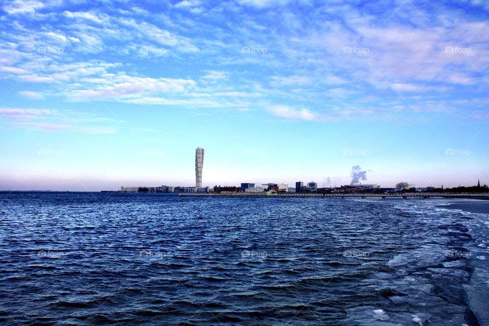 winter sky malmö city by evildex