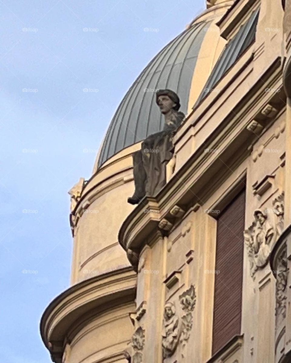 Prague, Czech Republic, Czechia, Buildings, Architecture, Statues, Art, Roof