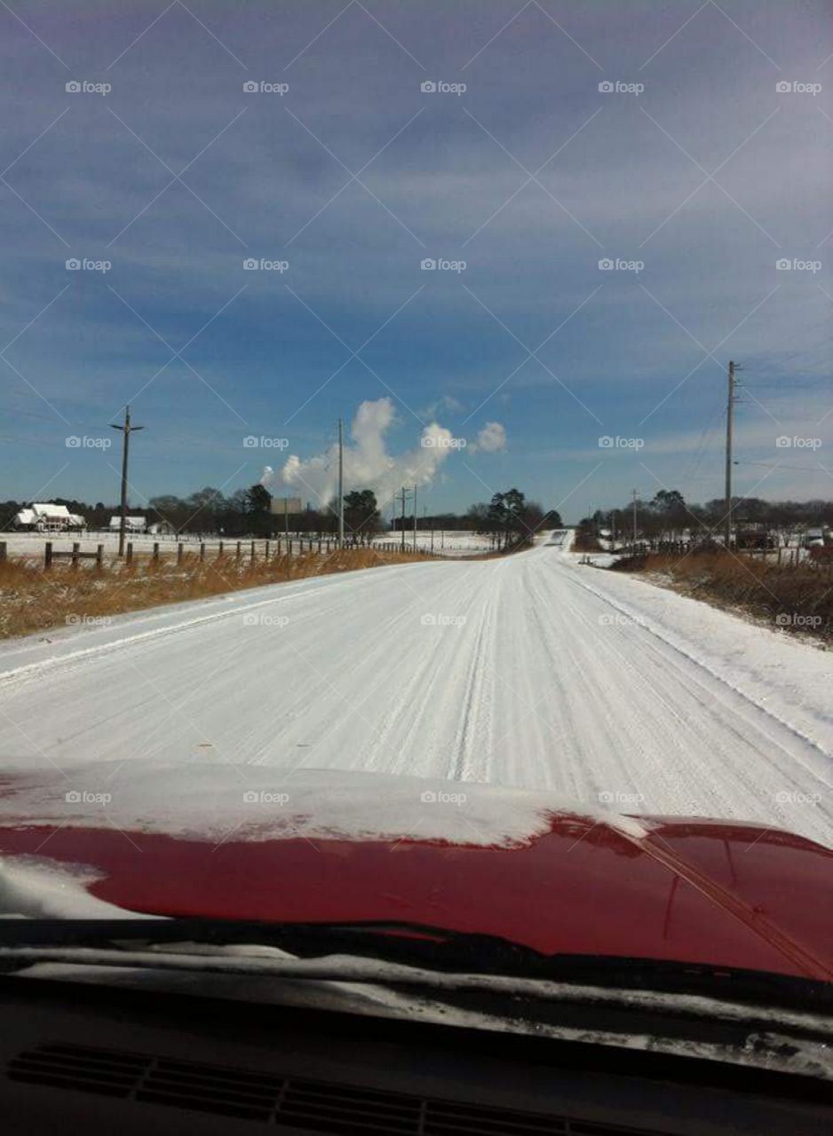 Snowy road