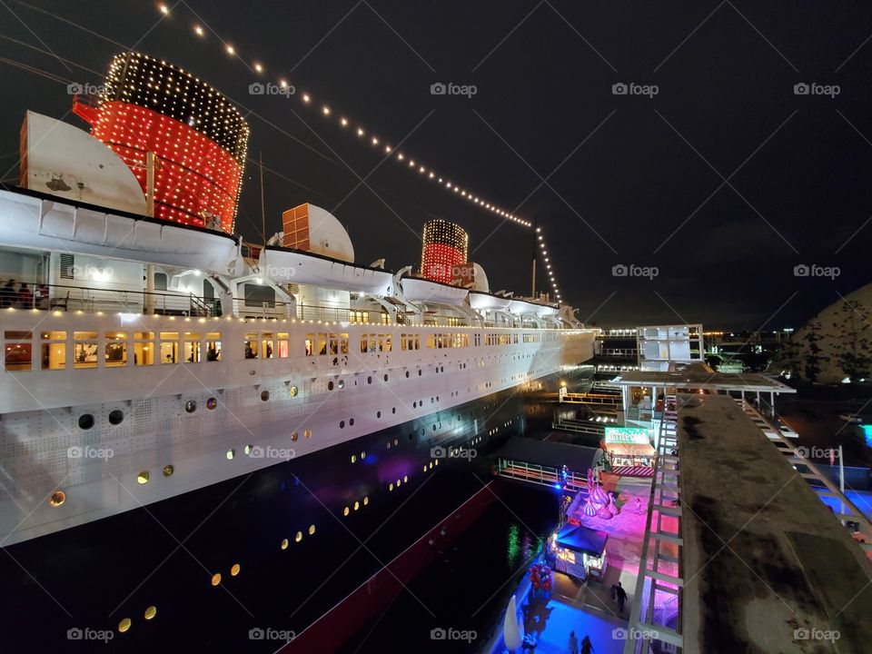 The iconic Queen Mary is docked in California and serves as a top haunted hotel destination