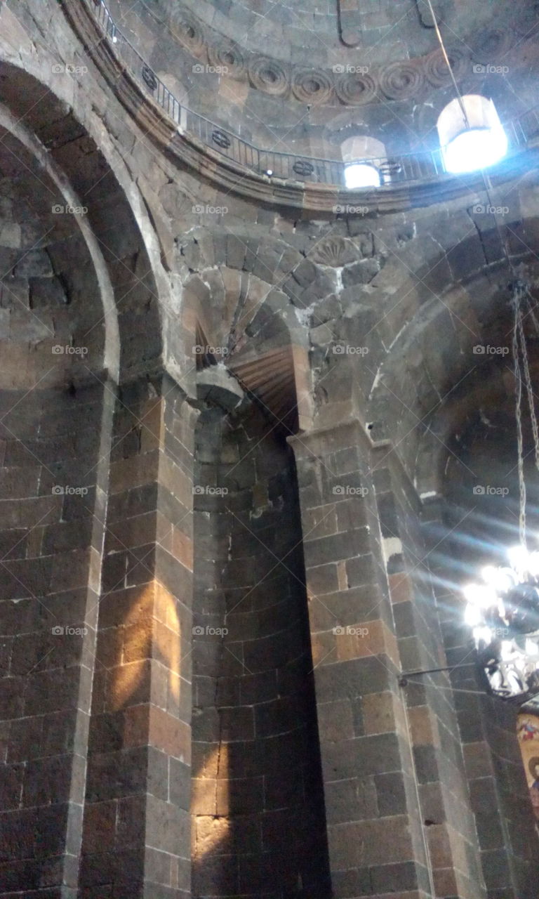 Inside of St Hripsime church in Vagharshapat