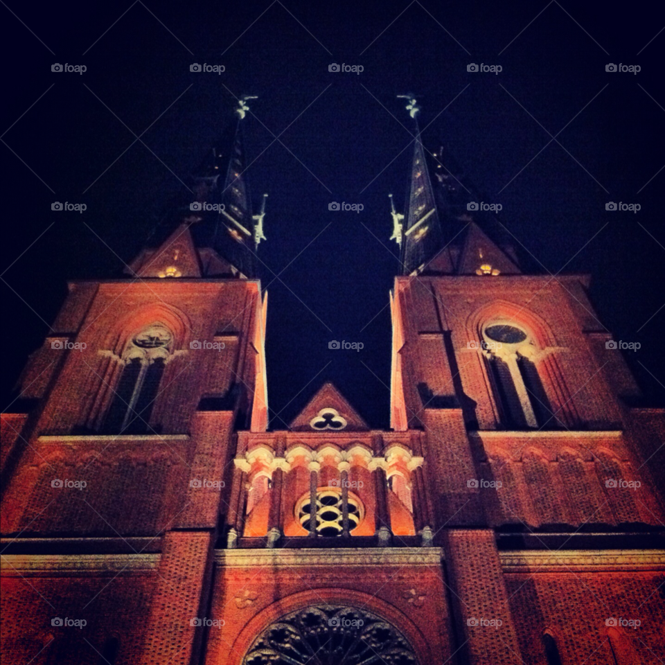 church night lights cathedral by bumbiru